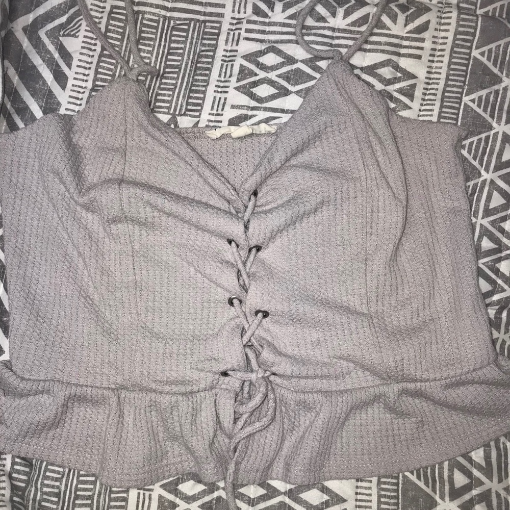 LA Hearts Tie-up Cropped Tank